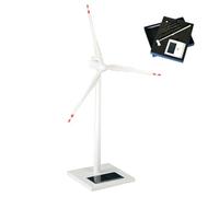 BlocteckToy Mini Solar Energy Windmill Model, Delicate Metal Solar Powered Building Wind Turbine Model with 300 RPM Rotation Speed