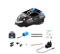 BlocteckToy RC Bait Boat with Beidou Navigation - 4-Compartment 3KG Capacity, 160 Waypoints, Dual-Battery Power, 500m Remote for Precision Multi-Spot Baiting