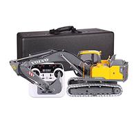 BlocteckToy RC Digger, 1:14 Scale 24CH RC Excavator - All-Metal Construction with Electric Cylinder System, 360° Rotation & RTR Yellow Engineering Vehicle for Hobbyists and Enthusiasts