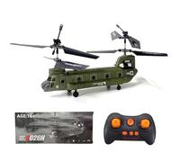 BlocteckToy RC Helicopter, S026H Dual-Rotor Transport Aircraft 2.4G RC 3CH Dual-Rotor Military Aerocraft Model with Altitude Hold, One Key take Off/Landing, LED Light, Low Battery Reminder