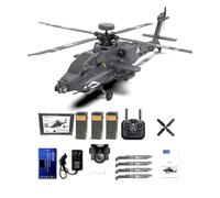 BlocteckToy RC Helicopters for Adults, F11-S AH64 6CH GPS Positioning 3D Stunt Remote Control Helicopter Electric Airplane Military Aircraft Model with a Flybarless Design and Dual-Axis Co-Drive Motor