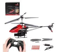 BlocteckToy RC Helicopters for Adults, V398-C Missile Aircraft 2.4G 4CH Dual-Blade RC Helicopter With Adjustable Left/Right Hand Throttle (RTF Version)