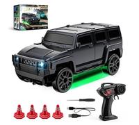 BlocteckToy RC Off-Road Truck, 1/64 Scale 2.4G 4WD Brushless Motor Mini Desktop RC Off-Road Drift Car with Dual Speed and LED Lights, Xmas Birthday Gifts for Vehicle Enthusiast