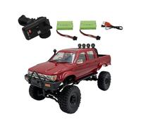 BlocteckToy RC Off Road Truck with Two Batteries, WPL C64-1 1/16 Scale 4WD Fully Proportional Throttle Remote Control Crawler Pickup Desert Car Vehicle, Birthday Xmas Gift for Boys Girls and Adults