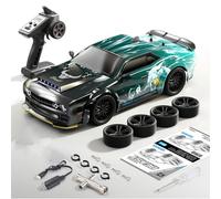 BlocteckToy Remote Control Drift Car - SG216 1/16 Scale 40KM/h High-Speed 4WD RC Car, Dual Racing & Drift Tires, Dynamic LED Light System for Teens & Adults (Carbon Brush Version/Blue and White)