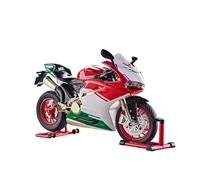 BlocteckToy Remote Control Motorcycle, 1/9 Scale Alloy Simulation Motorbike Model with Ignition System, Smoke Spray, Light & Sound, Xmas Birthday Gifts Bike for Enthusiasts (Red)