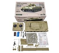 BlocteckToy Remote Control Tank, 1:16 British Crusader RC Tank - RTR Desert Yellow, 2.4G 15CH Remote with Sound, Lights & Recoil, Full Proportional Military RC Model, Dual Speed Modes & 360° Rotation