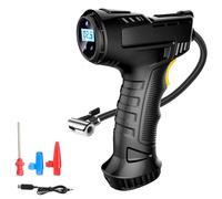 blodfune 150PSI Cordless Tyre Inflator Air Compressor, 12V/120W Electric Digital Tyre Pump w/LED Light and Digital Gauge, Tyre Inflator Car Tyre Pump for Car Motorcycle Bicycle Ball Black