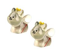 blodfune 2Pcs Mini Bee Shaped Animals Glow in The Dark Resin Figures Cute Tiny Ornament for Fairy Garden Dollhouse Car Decoration Party Favor B