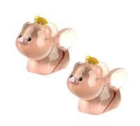 blodfune 2Pcs Mini Bee Shaped Animals Glow in The Dark Resin Figures Cute Tiny Ornament for Fairy Garden Dollhouse Car Decoration Party Favor A