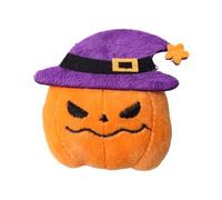 blodfune Bite-Resistant Cat Toy， Halloween Theme Soft Plush Ghost Bat Pumpkin Stuffed Animals for Interactive Play Holiday Pet Photography Props Stress Relief Gentle Materials B