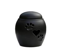 blodfune Decorative Urns Funeral Cremation Urn for Ashes for Dogs,Dog Memorial Jar Sealed Lid Paw Print Design Safe Material Black
