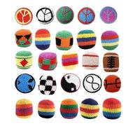 blodfune Handwoven Crochet Juggle Ball for Kids, 5cm Soft Knitted Sack, Durable Soft Smooth For Beginners Children, Skill Building Balance Reflexes Coordination, Outdoor Play Party Favor 8pcs