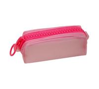 blodfune Large Capacity Pencil Case, Multi-Functional Stationery Pouch with Smooth Zipper, 7.68 Inch Sweet Color Writing Tool Bag for Students Office Supplies Pink