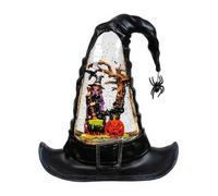 blodfune LED Crystal Witch Hat Table Lamp, Resin, Halloween Decor