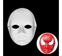 blodfune Unpainted Mask, White Paper Face Shield, DIY Art Kit for Kids, Halloween Mask Making, Cartoon Animal Face for Masquerade Ball J