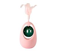 blodfune Wobble Cat Toy Detachable Feather Wand, Natural Catnip Infused Bell Option, PP Material Teeth Cleaning for Indoor Self Play, Hands Free Energy Burn Pink B