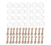 BlogBlog Hanging Glass Candle Holder, Globe Glass Tea Light Holder, Hanging Glass Vase, Flower Plants Terrarium, Glass Orbs Container, Micro Landscape DIY for Home, Office, Wedding (2.36" 24Pcs)