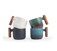 BlogBlog Small Ceramic Tea Cups , Japanese Tea Cup Ceramic Coffee Cup with for Espresso, Latte, Matcha Tea, Green Tea, 2.40 oz