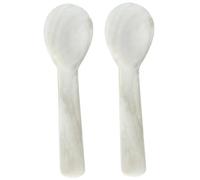 Blogiiup Caviar Spoons Mother Of Pearl, Caviar Spoons 2Pcs Mother of Pearl Spoon 3.5'' Caviar Spoons with Round Handle Caviar Server Spoon for Caviar, Egg, Ice Cream, Coffee, Restaurant Serving