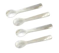 Blogiiup Dessert Spoons, Mother of Pearl Spoon Classic Caviar Spoon Egg Spoon Mother of Pearl 12 cm 4pcs
