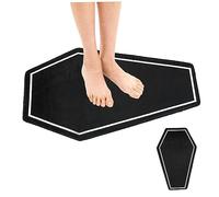 Blogiiup Goth Bathroom Decor, Halloween Bath Mat 19.69x31.50 inch Non Slip Coffin Halloween Rug Super Absorbent Goth Bathroom Decor Mat for Bedroom, Living Room, Front Door, Rug