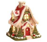 Blogiiup Incense Cone Holder, Incense Burner, Cute Christmas Log Cabin Incense Burner, Resin Cone Incense Burner, Portable Incense Burner Holder for Holiday Decor Home, Cone Incense Burner