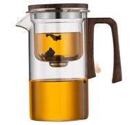 Blogiiup Magnetic Teapot with Handle & Spout 720ml Glass Teapot with Infuser for Loose Tea Heat Resistant Detachable Washable with Lid for Home, Office, Teahouse, Tea Pot with Infusers