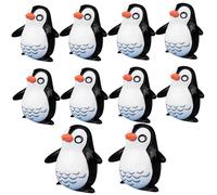 Blogiiup Micro Penguin Toys, Mini Penguin Figurines, 10PCS Waterproof Plastic Micro Toys, Cute Fade-resistant Fairy Garden Miniatures for Fairy Garden Accessories, Accessories
