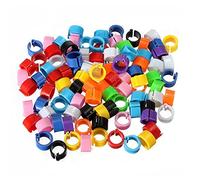 Blogiiup Pigeon Foot Rings, 100 Pcs Colorful Plastic Identification Leg Ring, Bird Leg Bands Marking for Pigeons Chicks Bantams and Lovebirds, Mixed Color (8 mm)