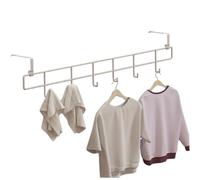 Blogiiup Radiator Drying Rack, 6-Hook Metal Radiator Clothes Airer, Strong Load Bearing Radiator Towel Rail, Easy to Install Radiator Towel Holder for Clothes Socks Shoe, 55cm
