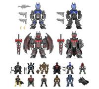 BLOKEES DC Comics, Defender Version, DV03, Arkham: Chaos Prologue, 12 Model Kits, 14 Points of Articulation, 12 Characters, Assembly Required, Age 8+
