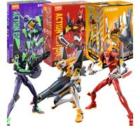 BLOKEES Original EVANGELION-02 01 EVA00 NEON GENESIS EVANGELION Asuka Shinji Assembled Action Figure Anime Robot Armor Toys Gift EVANGELION 02