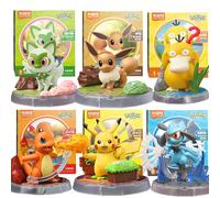 BLOKEES Original POKEMON Building Blocks Pikachu Charmander Psyduck Sprigatito Eevee Lucario Pokémon Action Figure Toys Gift NEW 6PCS BOX