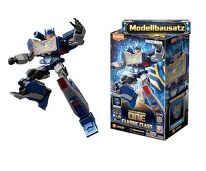 BLOKEES Transformers Soundwave 17 Model Set for Children from 12 Years, 12.5 cm Robot with Light Function, 20 Moving Elements, Plug-in System Without Glue, Accessories and Stand, Collectible Model