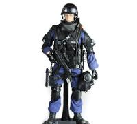 BLOKZ 12 Inch Solider Action Figures, 1/6 Stand Bendable Police Solider Playset with Accessories, Highly Detail SWAT Model Toy Gift - Attacker