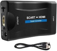 BLOMBLAUM SCART to HDMI Converter, One-Way Only, 720P/1080P Video Audio Adapter for VHS Recorder, DVD Player and Set-Top Box to HDMI TV, Monitor and Projector