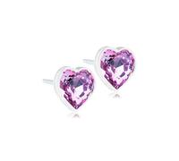 Blomdahl Heart Earrings Plastic 15-0121-74 - Unisex - Plastic Purple