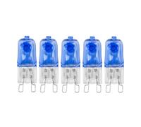BLOMDE G9 Blue Coated Halogen Bulb, 220V 20w 35w 50w T4 Double-pin Two-pin lamp Bead, dimmable, Suitable for Ceiling, Crystal, Cabinet lamp, 5PCS 35W