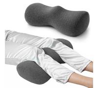 Blomise Ergonomic Knee Pillow for Side & Back Sleepers, Memory Foam Bolster Pillow for Leg Elevation & Rest, Knee Cushion for Hip & Back Pain Relief, Washable Breathable Hypoallergenic Cover, Grey