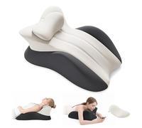Blomise New Ergonomic Support Pillow, 27° Wedge Cushion Pillow for Neck Back, Hip Posture Alignment, Rebound Memory Foam Ergonomic Posture Support for Sitting Reading Lou (Grey)