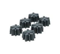 Blomsterbergs Muffin mold silicone 6 holes Flower, gray