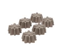 Blomsterbergs Muffin mold silicone 6 holes Flower, latte
