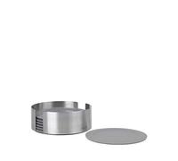 Blomus 64063 Set of 6 Coasters, 64063 Coasters, 18/8 Stainless Steel, Clear, One Size, Klar