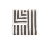 Blomus ARTO Towel with Wide Stripes 50 x 100 cm - Moonbeam/Magnet in Dark Grey blomus Dark Grey 50 x 100 cm