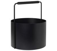 Blomus Ashi Firewood Steel Basket/holder With Oak Handle - Black