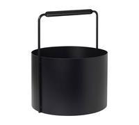 Blomus Ashi Firewood Steel Basket/Holder with Oak Handle - Black blomus Black