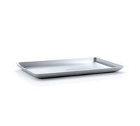 blomus "Basic Matt Brushed Tray, Stainless Steel, 15 x 25 cm, Silver