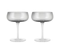 blomus Belo champagne coupe glass 20 l 2 pack Smoke
