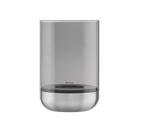 Blomus CALMA Lantern L - Stainless Steel matt, Glass Smoke in Silver blomus Silver